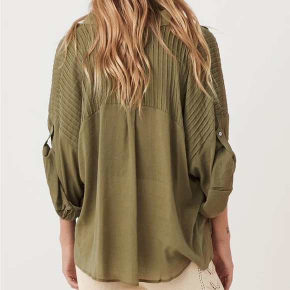 Spell Linda Blouse in Khaki - Picture 4 of 12